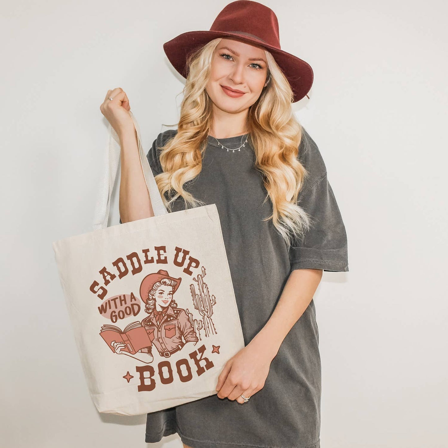 Saddle Up With A Good Book Tote Bag
