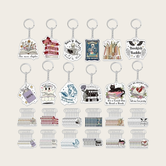 Book theme  keychains