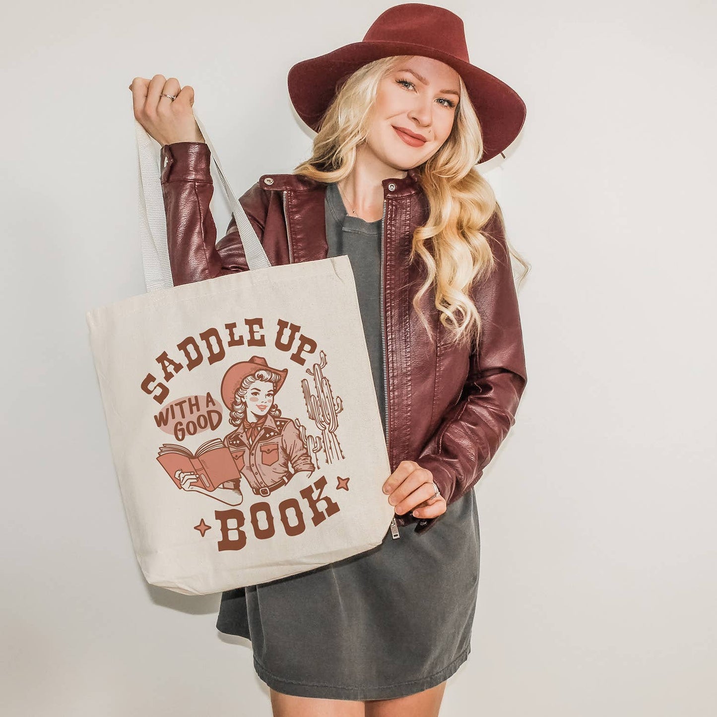 Saddle Up With A Good Book Tote Bag