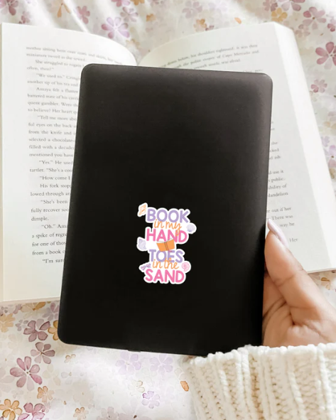 Book In My Hand, Toes In The Sand (Decal)