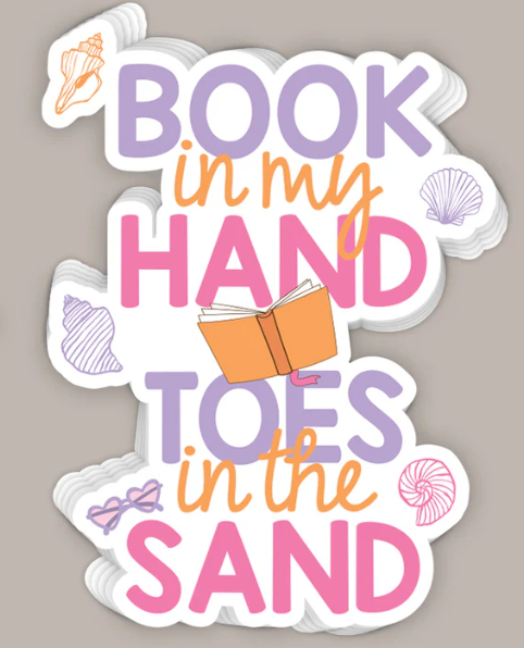 Book In My Hand, Toes In The Sand (Decal)