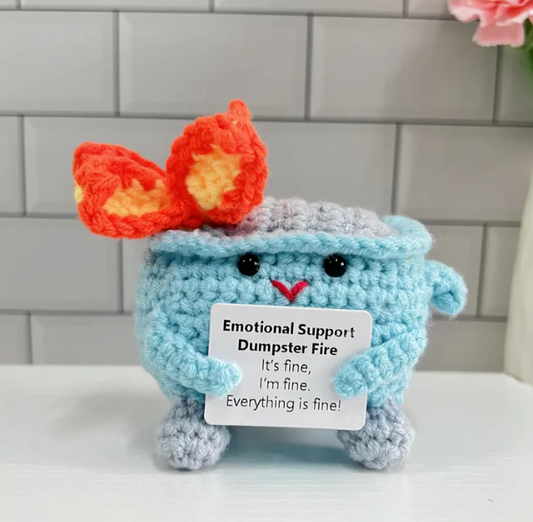 Handmade Emotional Support Dumpster Fire