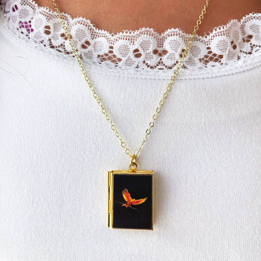 Book Locket Necklace - Hunger Games