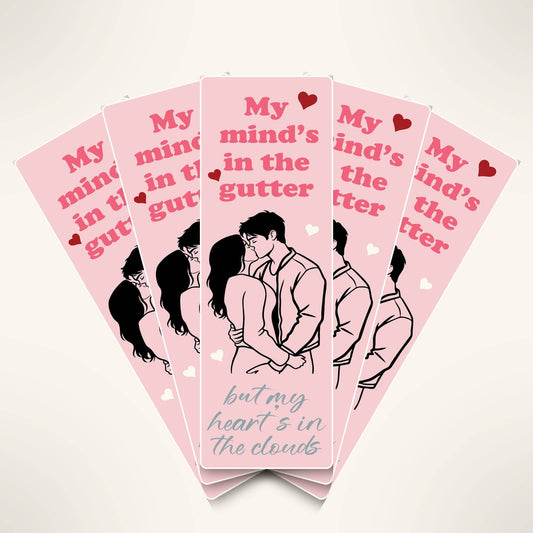 My Mind's in the Gutter Bookmark, Spicy Book Lover Gift